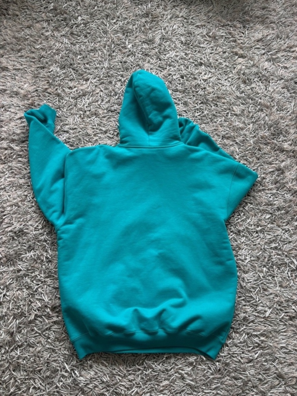 Balenciaga Hoodie Embroidered Logo Hooded Sweatshirt Aqua BB CORP❤️ - Picture 6 of 11